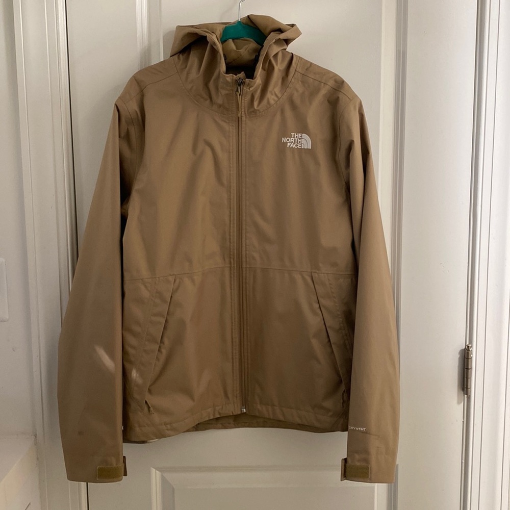 Tan Men’s North Face Dryvent Rain Jacket